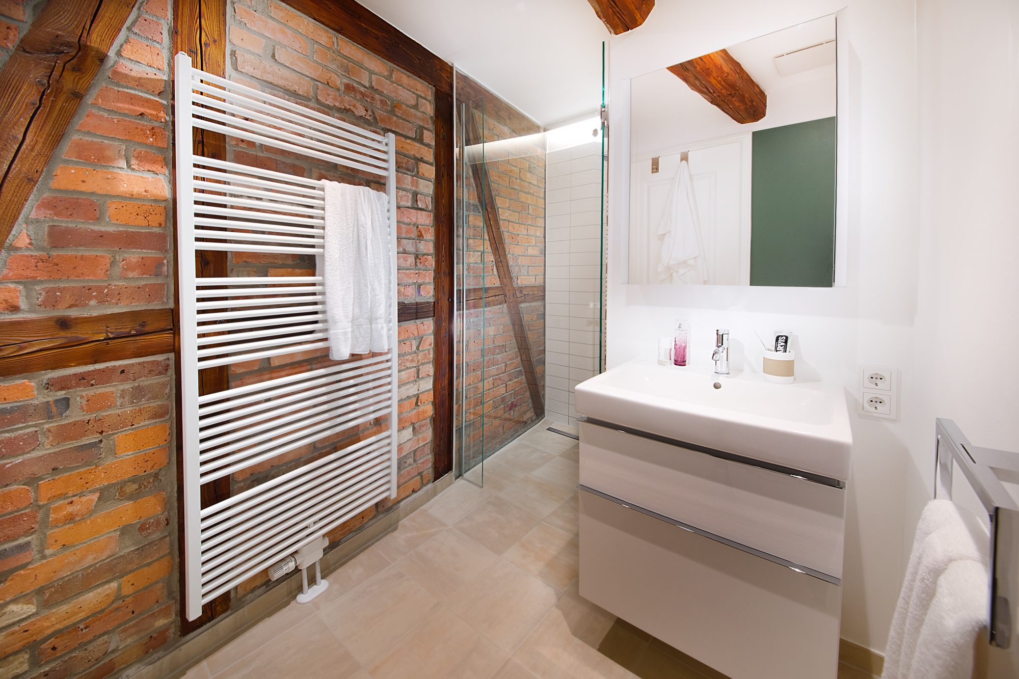 Badezimmer der Giebelkammer